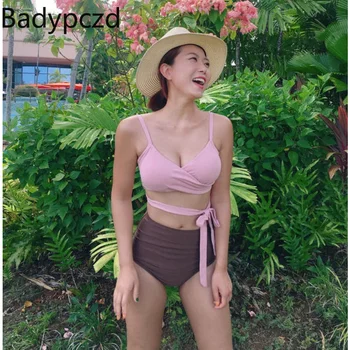Badypczd kopalke dvodelne Bikini Mozaik Backless Slim Kopalke Votlih Iz Seksi 2023 Hot Spring Plavanje Ženske Obleke