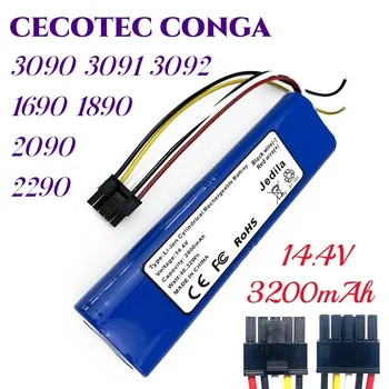 CECOTEC CONGA 3090 3091 3092 1690 1890 2090 Robot sesalnik Baterije Zamenjava Opreme 14.4 Voltov 2800 MAh