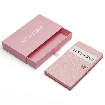 Debelo po meri roza luksuzni nakit kozmetični darilni papir embalaža potisnite predal škatla za shranjevanje