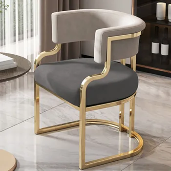 Design Fotelj Jedilni Stol Luxury Gold Tla Mobilne Stoli Jedilnico Nordijska Usnje Sedie Pranzo Moderne Kuhinje, Pohištvo