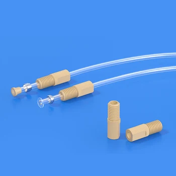 Dobro Ceno Ultra Mini PEEK Cevke za Medicinske Hitra Spojka Plastičnih Ferrule Flangeless pribor (Fitingi) Za Farmacevtske Avtomatizacije