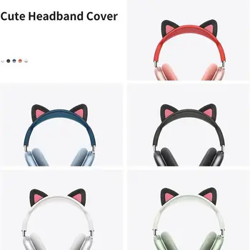 Glavo Pokrivajo Luštna Mačka Ušesa Design Mehki Silikonski Slušalke Pribor Glavo Varovala Združljiv z AirPods Max