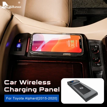 HITROSTI Avtomobila Brezžični Polnilnik za Toyota Alphard 2019-2020 Dodatki Notranjost Posebni Mobilni Telefon Polnjenje Tablice za Avto Styling