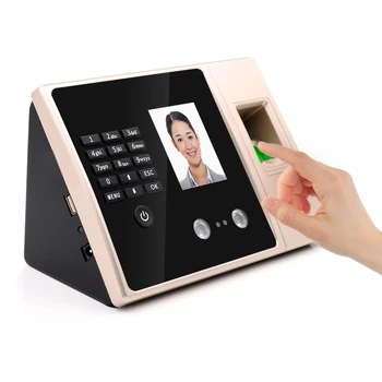Inteligentni Biometrični čitalnik Prstnih Času Obiskovanja Stroj z HD Zaslon Ura Podporo Obraz, prstni odtis Geslo