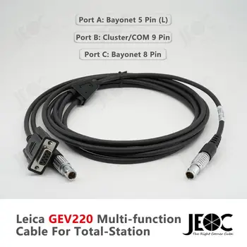 JEOC GEV220 Multi-funkcijo Kabel za Leica Skupaj-postaje, 759257 Napajalni in Podatkovni Kabel JEOC Pribor Topografijo Zemljišč Geodetske
