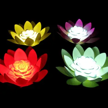 LED Žarnica Svetlobo Umetno Plavajočo Noč Lotus Vrt, Ribnik, Bazen Dekor
