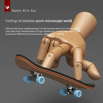 Lesene Prst Deske Namizni Igrače Krova Stunt Profesionalne Skate S Kovinski Nosilec Nosijo Kolo Tech Deli