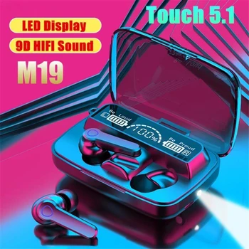 M19 Čepkov TWS Slušalke M10 Intelligente Touch Kontrole Brezžična tehnologija Bluetooth-združljive Slušalke vodoodporna LED Zaslon Z Mic