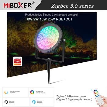 Miboxer Zigbee 3.0 6W 9W 15W 25 W RGB+SCT LED Vrt Svetlobe Smart Prostem Travnik Lučka Vodotesen IP66 Glas/App Nadzor AC110V-220V