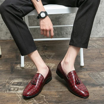 Moške Loafers Čevlji Pomlad Jesen 2023 Moda Priložnostne Gospod Poslovnih svate Moški Usnje Obleka, Čevlji