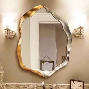 Nalepke Sodobne Ogledalo Kopalnica Britje Nepravilne Stenske Ogledalo, Tuš Luksuzni Visi Espejo Grande Hiša Ornament