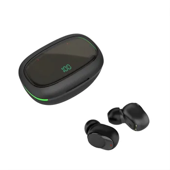 Nova Moda Y70 Z Brezžično Polnjenje Mini Power Zaslon Utripajoča Lučka Za Bluetooth Slušalke - Črne
