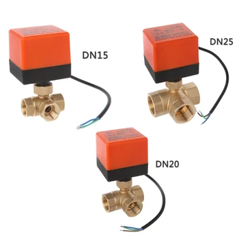 Novo 3 način motorizirani kroglični ventil električni Tri vrstice dva načina za nadzor AC 220 DN15/20/25