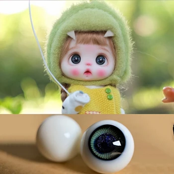 Novo Ob11 Baby Steklene Oči Barve Premično Black Pearl 10 mm 8mmdiy Simulacije 8 Točk BJD Baby Nov Izdelek