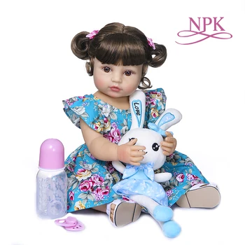 NPK 55 CM bebe lutka prerojeni malčka dekle lutka za celotno telo, silikonski mehko pravi dotik prilagodljiv anatomsko pravilno