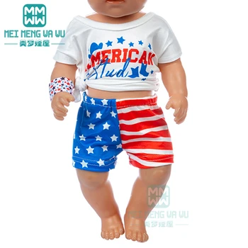 Oblačila za punčko fit 43-45 cm baby novo rojen lutka in Ameriški lutka Moda športno obleko, domov storitev