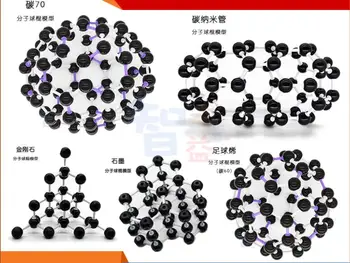Ogljikov kristalno strukturo modela 60 Graphene Diamant, Grafit Kemijske Molekularne Stereoskopski C70 ogljikovih nanocevk 23 mm