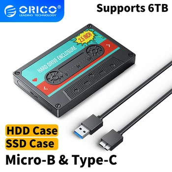 ORICO z 2,5-Palčni SSD Primeru HDD Ohišje Prenosno SATA da USB3.0 Zunanji Trdi Disk Primeru 5Gbps / 6Gbps Tip-C HDD trdi disk primeru