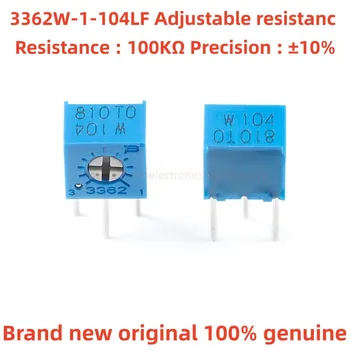 Original 3362W-1-104LF 3362W-1-104 100KΩ ±10% ± 100ppm/℃ 3362 potenciometer natančno nastavljiv odpornost
