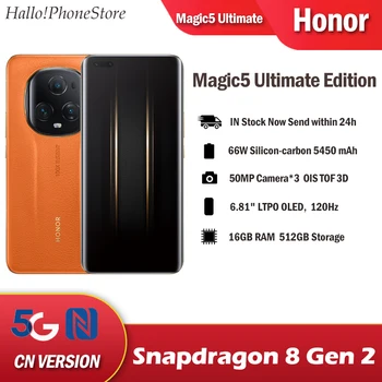 Original Čast Magic5 Končni 5G Pametni Snapdragon 8 Gen 2 66W 5450mAh MagicOS 7.1 6.81
