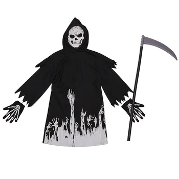 Otroci Grozo Duha Reaper Lobanje Kostum Halloween Kostum Cosplay