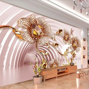 Ozadje po meri 3D lep nakit magnolija swan TV ozadju stene razširitev prostora dekoracijo slikarstvo фотообои 3d на стену