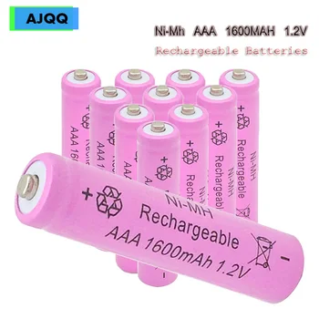 Poceni AJQQ Bateria nimh aaa, 1,2 v Roza 1600Mah батарейки аккумуляторные aaa Za Budilka Igrača Miš аккумулятор ааа