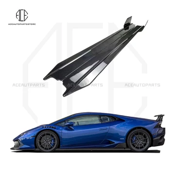 Pravi Ogljikovih Vlaken Avto Strani Krila Bodykit Odbijača Strani Krilo Kritje Za Lamborghini Huracan LP580 LP610 2014-2020