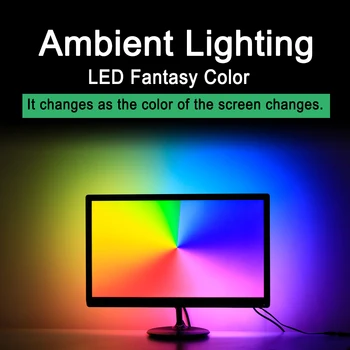 Smart LED Trak TV Svetlobe Ozadja Barve Sinhronizacijo Ozadja