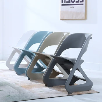 Sodobna preprost jedilni stol je lahko zložene za domačo uporabo, ustvarjalne zgosti plastični stol, Nordijska master oblikovana naslonjala l