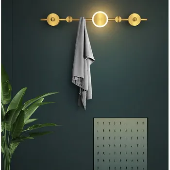 sodobno minimalistično Bakreni plašč rack stenske svetilke preddverju vrata, police, kljuke ozadju steno dnevne sobe svetilko ob postelji stenske Luči