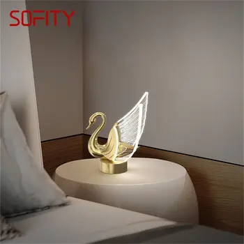 SOFITY Nordijska Ustvarjalne Swan namizne Svetilke LED Desk Svetlobe za Domačo dnevno Sobo, Spalnica Postelji