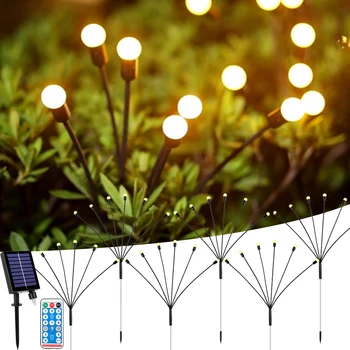 Solarna LED Prostem Vrt Lučka za Daljinsko upravljanje Sončne Firefly Lahka Nepremočljiva Sončno Pokrajino Svetilka Sončne Vrtne Svetilke Vrt Dekor