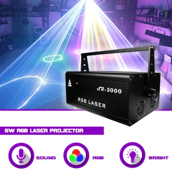 SUNART 5W RGB Razsvetljavo Laserski Projektor 30 Kpps Skeniranje Sistema Za DJ Disco Bar Dogodkov DMX 512 Auto Glasbeni Zvok Načini