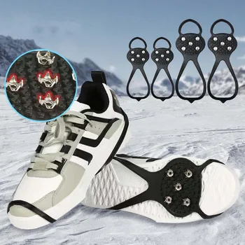 Turizem na Prostem Pohodništvo Sneg Anti-skid Nove odporne na Obrabo Pet Zobe Dereze Anti-skid Enostavno Nositi Čevlje Zajema
