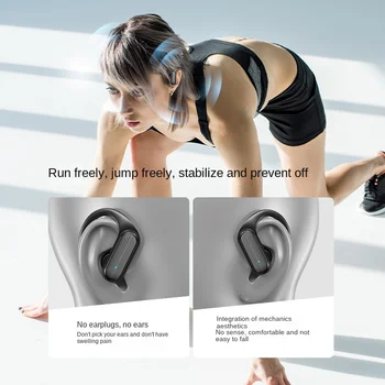 TWS uho kavelj Bluetooth slušalke kostne prevodnosti low-power digitalni zaslon visoke moči športne slušalke