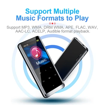 Večfunkcijsko Hi-fi Predvajalnik MP3 z Bluetooth Zvočnik Touch 8GB 16GB Mini Prenosni Walkman FM Radio/Snemanje/E-Knjigo za Branje/Video