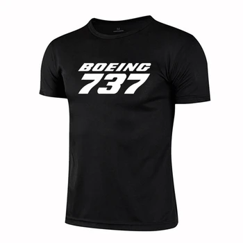 Visoka kakovost Letalstva letalo BOEING 737 natisni t-shirt poletje novega človeka, letal Boeing 777 747 t shirt novih moških Vrh Tees