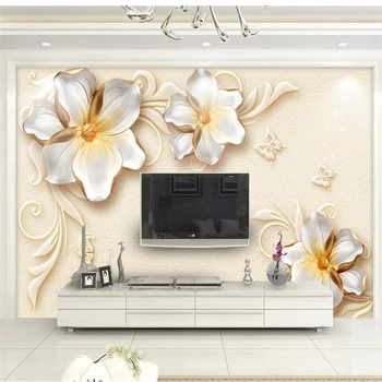 wellyu de papel parede papier peint ozadje po Meri 3D sodobne preprost olajšave cvet rattan TV ozadju stene behang