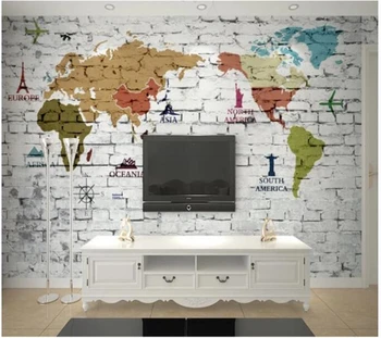 wellyu ozadje po Meri de papel parede Letnik nostalgično sredozemlju zemljevid zid ročno sestavljen evropski tv ozadju 3d