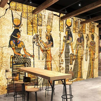 wellyu Retro vintage Egiptovskih bogov orodje zidu po meri, velika zidana ozadje de papel parede par quarto