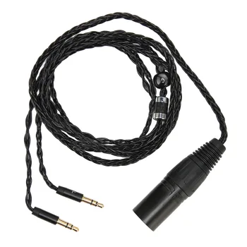 XLR Dvojni 3,5 mm Slušalke Kabel XLR 3,5 mm izhod za Slušalke Žice 4 Pin Silver Plated Bakrene Žice za MDR Z7 za D600 za Arya