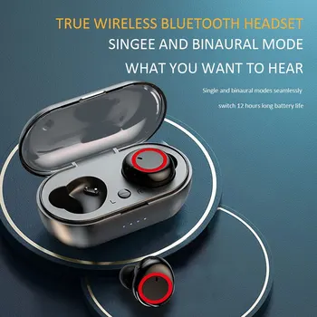 Y50 Bluetooth Slušalke Tws V Uho Bluetooth 50 Tekaški Športni Stereo Gumbi Brezžične Slušalke Z Mikrofonom