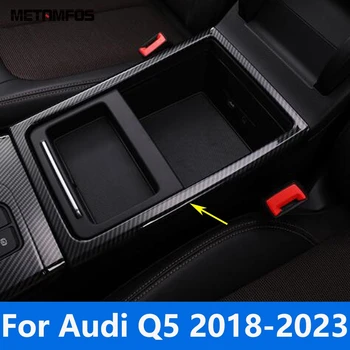 Za Audi Q5 2018 2019 2020 2021 2022 2023 Ogljikovih Vlaken Sredinski Konzoli Vode Držalo Pokrova Trim Okvir Dodatki Avto Styling