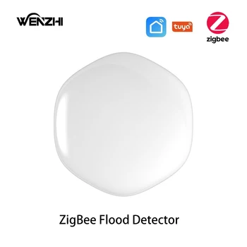 ZigBee Prepuščanje Vode Tipalo Flood Detector Doma Alarm System Security Protection Tuya Smart Življenja Pušča Opozarjanje Na Prekoračitev Nepremočljiva