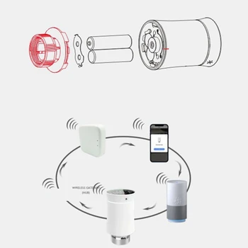 Zigbee TRV Termostat Tuya Radiator Pogonu Ventila Smart Programabilni Krmilnik Temperature Za -Alexa Googlehome Glasovni Nadzor