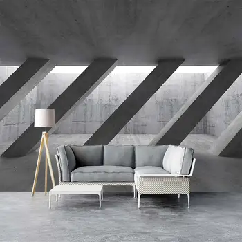 Črni in beli cement steno, 3D prostor olajšave, 3D prilagoditev, spalnica, dnevna soba, kavč, TV ozadju stene, freska, slika za ozadje